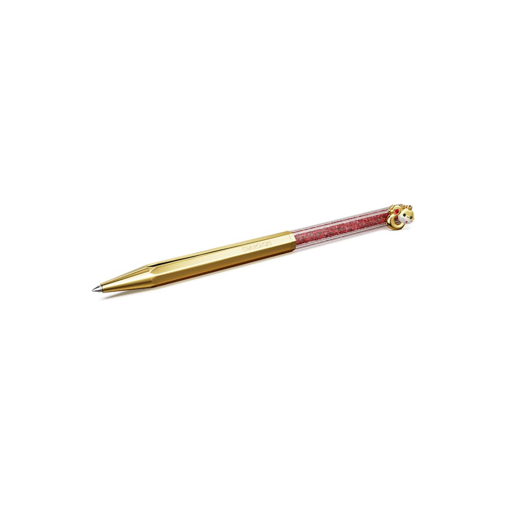 Le Stylo à Bille Swarovski, Crystalline Chinese New Year, Forme octogonale, Année du Serpent, Rouge, Placage de ton or, 5699334