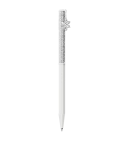 Le Stylo à Bille Swarovski, Crystalline, Forme octogonale, Flocon de neige, Blanc, Laqué blanc, 5696718