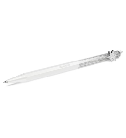 Le Stylo à Bille Swarovski, Crystalline, Forme octogonale, Flocon de neige, Blanc, Laqué blanc, 5696718