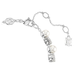 Le Bracelet Swarovski, Matrix Tennis, Perle de cristal, Taille ronde, Blanc, Métal rhodié, 5689625