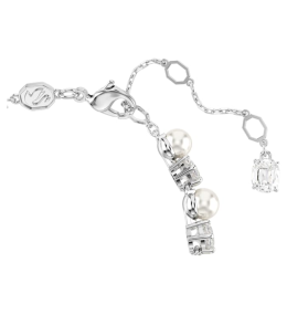 Le Bracelet Swarovski, Matrix Tennis, Perle de cristal, Taille ronde, Blanc, Métal rhodié, 5689625
