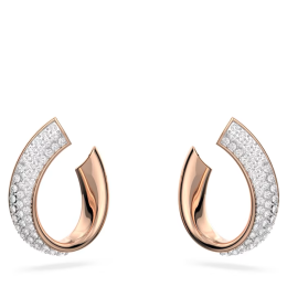 Les Boucles d'oreilles Exist, Swarovski, Blanches, Placage de ton or rosé, 5636448