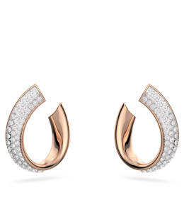 Les Boucles d'oreilles Exist, Swarovski, Blanches, Placage de ton or rosé, 5636448