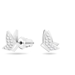 Les Boucles d'oreilles Swarovski, Lilia Papillon, Blanches, Métal rhodié, 5636424