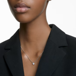 Le Collier Swarovski, Millenia Taille trillion, Blanc, Métal rhodié, 5628352