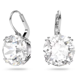 Les Boucles d'oreilles pendantes, Swarovski, Millenia Coupe ronde, Blanches, Métal rhodié, 5628351