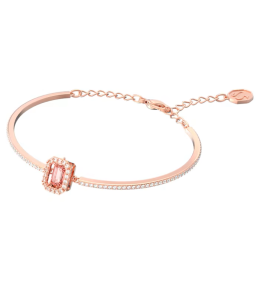 Le Bracelet-jonc Swarovski, Millenia Taille octogonale, Pavé, Rose, Placage de ton or rosé, 5620555
