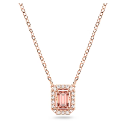 Le Collier Millenia Swarovski, Taille octogonale, Rose, Placage de ton or rosé, 5614933