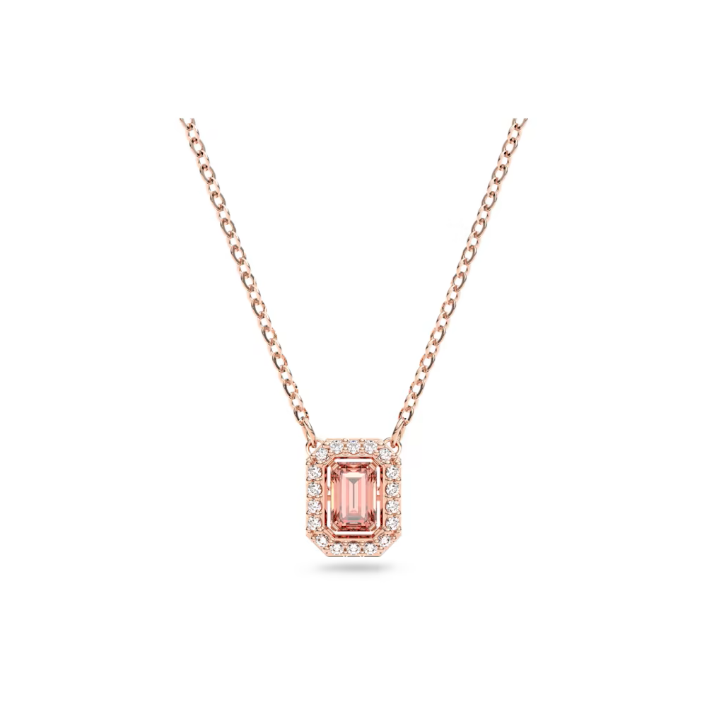 Le Collier Millenia Swarovski, Taille octogonale, Rose, Placage de ton or rosé, 5614933