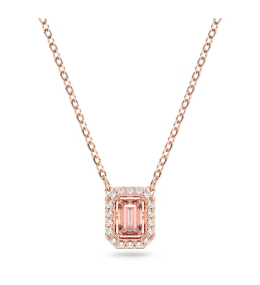 Le Collier Millenia Swarovski, Taille octogonale, Rose, Placage de ton or rosé, 5614933