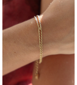 Le Bracelet Zeta en acier PVD jaune, ZAG bijoux, SBS24765-01UNI