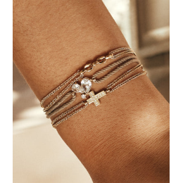 Le Bracelet Ira en acier PVD jaune, ZAG bijoux, SBS24394-01UNI