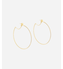 Les Boucles d'oreilles Papaya en acier PVD jaune, ZAG bijoux, SEC21347-01UNI50