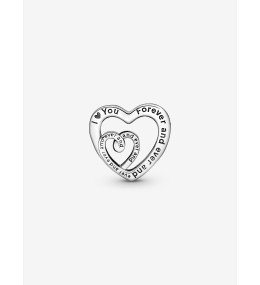 Charms - Bijoux - PANDORA - Charm Pandora moments, Cœurs infinis entrelacés, en argent 925/1000 790800C00