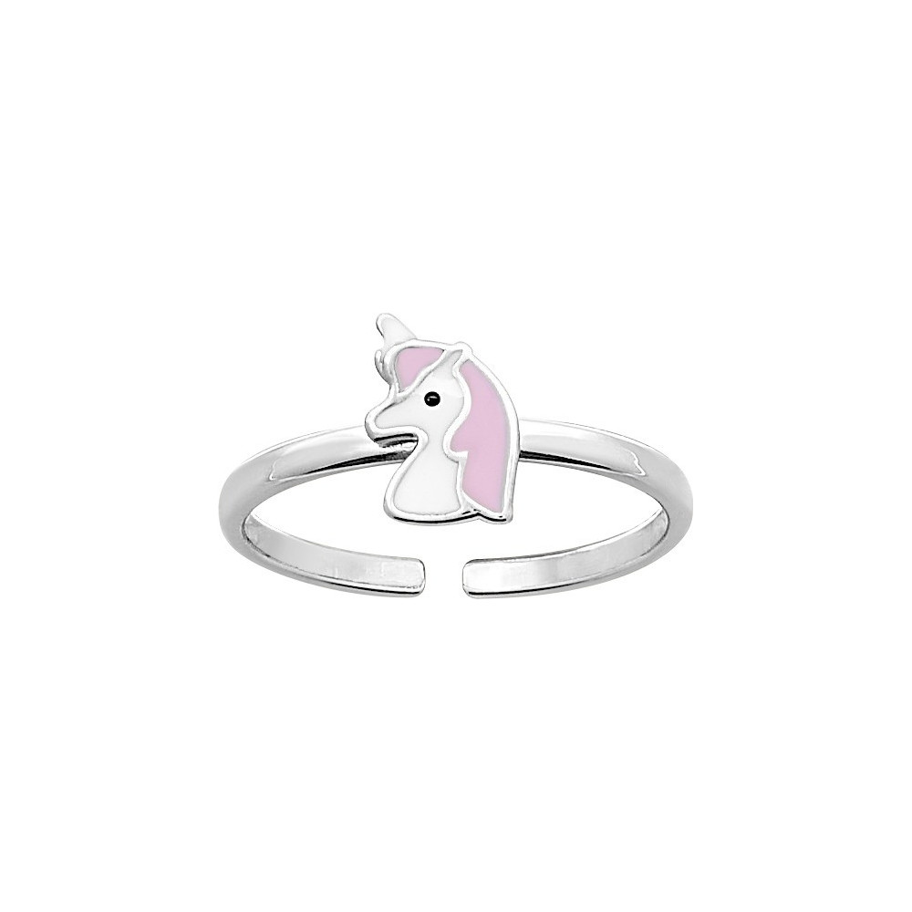 La Bague argent 925/1000 ouverte, motif licorne by Stauffer