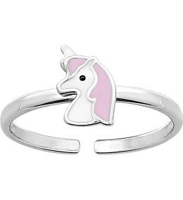 La Bague argent 925/1000 ouverte, motif licorne by Stauffer
