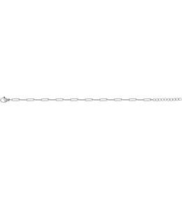 Le Bracelet femme acier, mailles forçat allongées, Longueur 20 cm by Stauffer