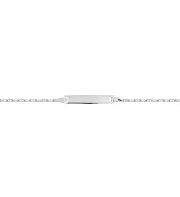 La Gourmette bébé argent 925/1000, mailles forçat barrées by Stauffer