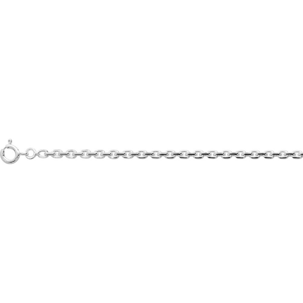 La Chaîne mixte argent 925/1000, mailles forçat, largeur 2,50 mm, longueur 55 cm by Stauffer