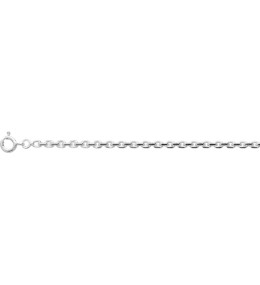 La Chaîne mixte argent 925/1000, mailles forçat, largeur 2,50 mm, longueur 55 cm by Stauffer