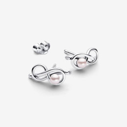 Les Boucles d'oreilles Pandora, noeud de l'infini en argent 925/1000, 293761C01