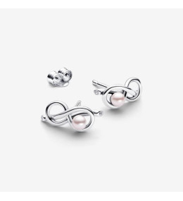 Les Boucles d'oreilles Pandora, noeud de l'infini en argent 925/1000, 293761C01