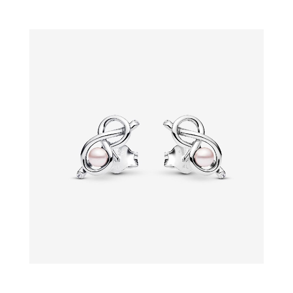 Boucles d'oreilles Pandora, noeud de l'infini en argent 925/1000, 293761C01