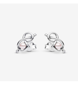 Boucles d'oreilles Pandora, noeud de l'infini en argent 925/1000, 293761C01