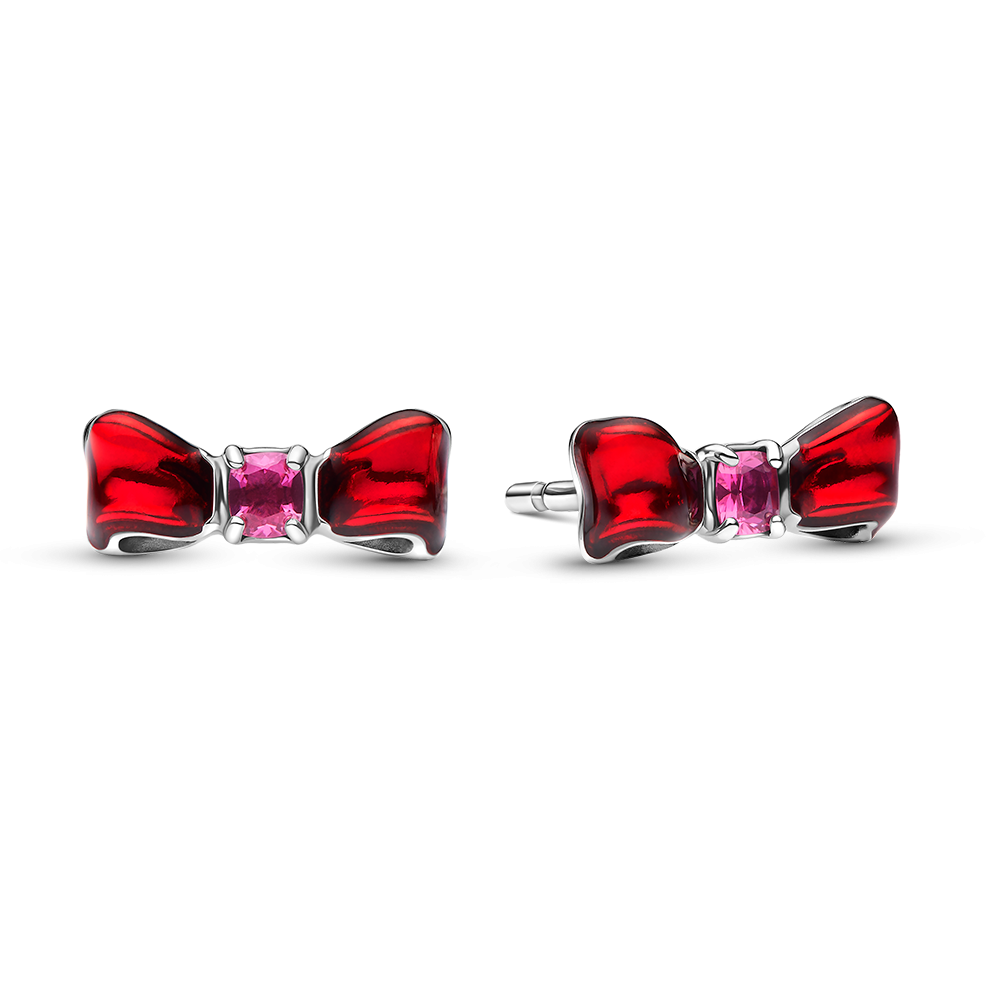 Boucles d'oreilles Pandora, Disney noeud de Blanche-Neige en argent 925/1000, 293779C01