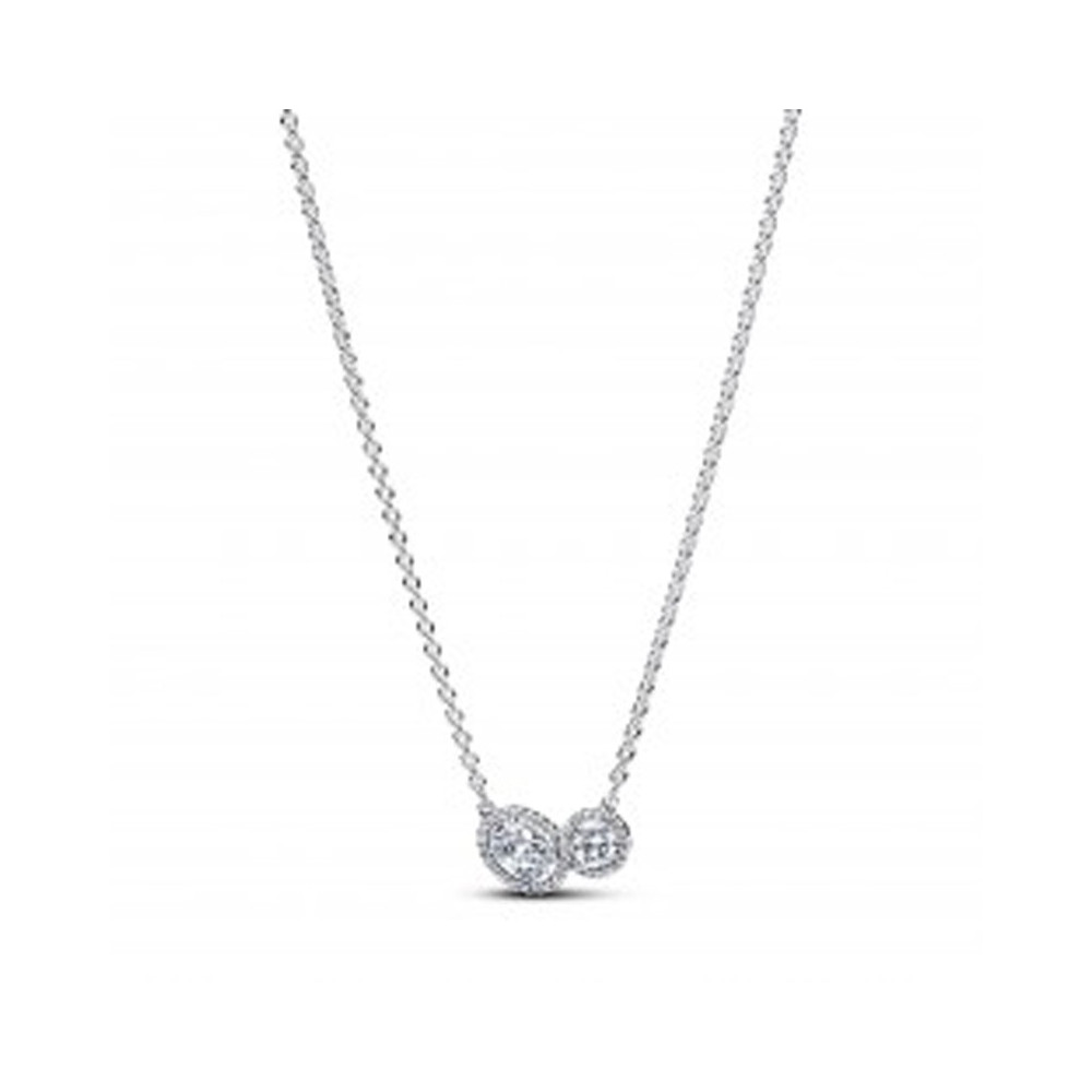 Collier Pandora moments, halo enveloppant en argent 925/1000 393776C01-45 Collier Pandora moments, halo enveloppant en argent 925/1000 393776C01-45