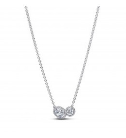 Collier Pandora moments, halo enveloppant en argent 925/1000 393776C01-45