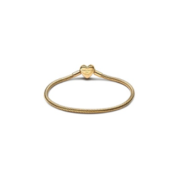Le Bracelet Pandora Moments, mailles serpent, fermoir coeur de l'infini scintillant en métal doré or jaune 585/1000, 563758C01