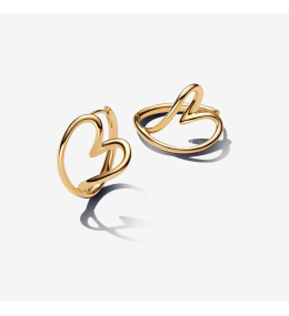 Boucles d'oreilles Pandora essence en métal doré or jaune 585/1000, 263807C00