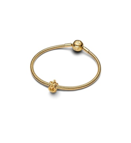 Le Charm Pandora Moments, noeud de l'infini doré en métal doré or jaune 585/1000, 763755C00