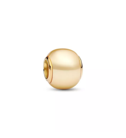 Charm Pandora Moments, perle de synthèse dorée en métal doré or jaune 585/1000, 763781C01