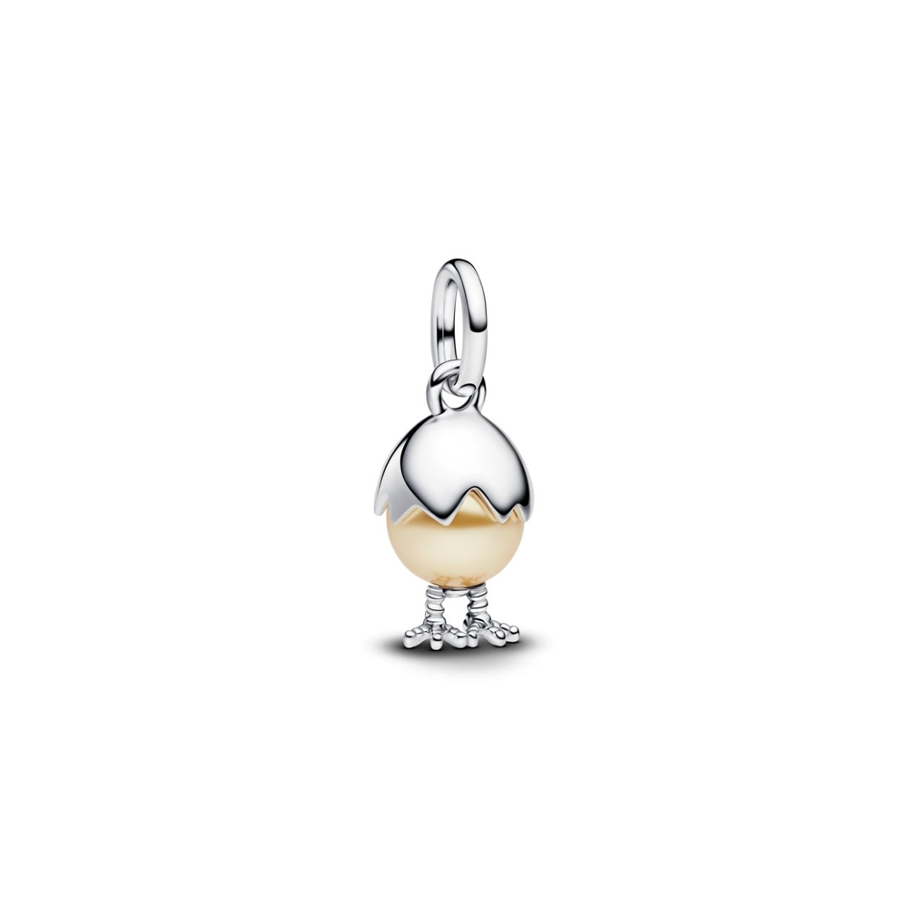 Charm pendentif Pandora moments, poussin et oeuf de Pâques en argent 925/1000, 793748C01