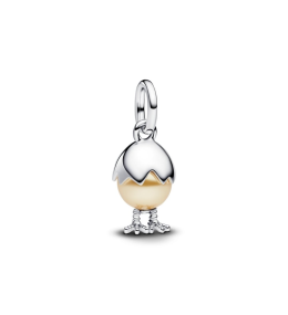 Charm pendentif Pandora moments, poussin et oeuf de Pâques en argent 925/1000, 793748C01