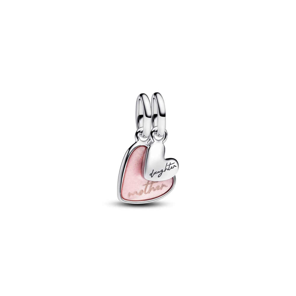 Charm pendentif Pandora moments, séparable mère et fille en argent 925/1000, 793766C01