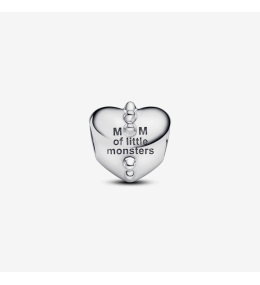 Le Charm Pandora moments, coeur maman des petits monstres en argent 925/1000, 793768C01