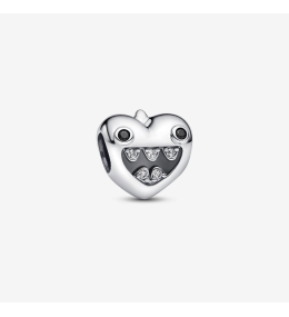 Charm Pandora moments, coeur maman des petits monstres en argent 925/1000, 793768C01