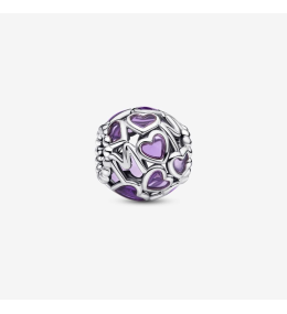Charm Pandora moments, MUM et coeurs ajourés en argent 925/1000, 793772C01