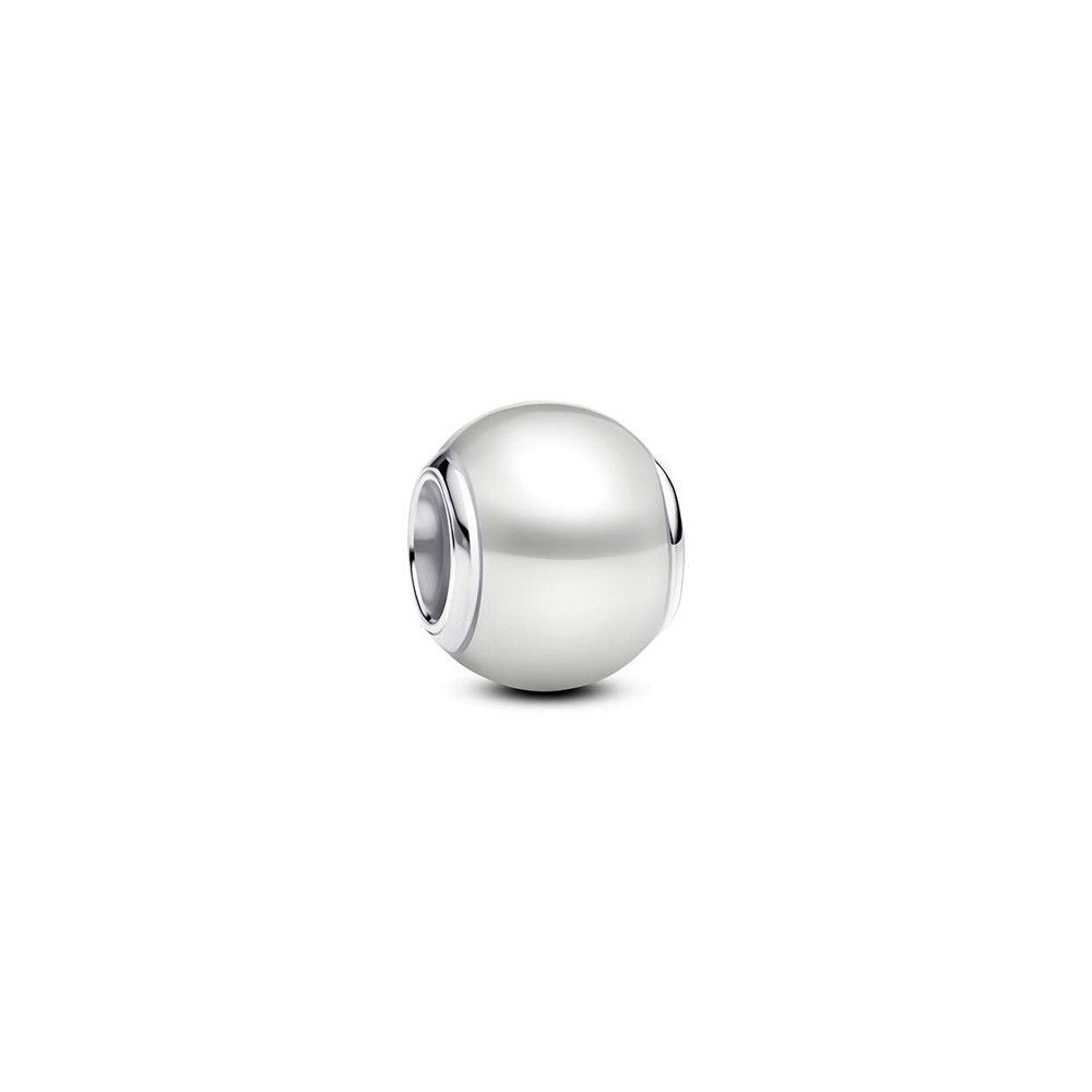 Charm Pandora Moments, perle de synthèse blanche en argent 925/1000, 793781C01