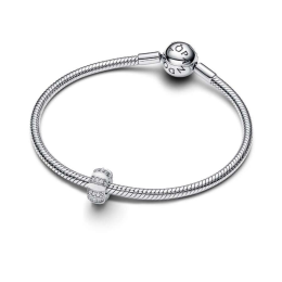Le Charm clip Pandora Moments, pierres et résine façon émail en argent 925/1000, 793785C01