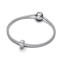 Le Charm clip Pandora Moments, pierres et résine façon émail en argent 925/1000, 793785C01