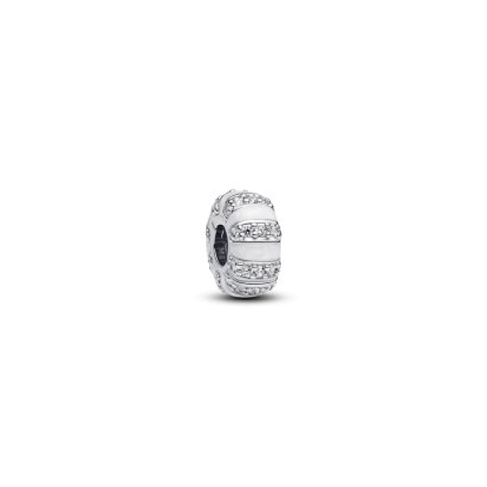Charm clip Pandora Moments, pierres et résine façon émail en argent 925/1000, 793785C01