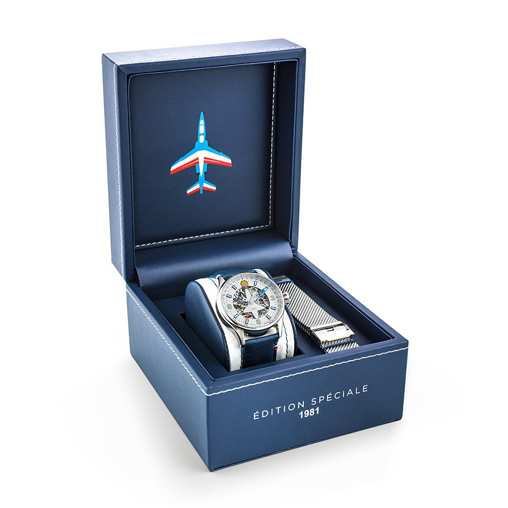Montre Homme Patrouille De France, Edition spéciale 1981, Automatique, acier et cadran argenté 668904