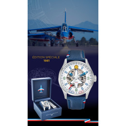 Montre Homme Patrouille De France, Edition spéciale 1981, Automatique, acier et cadran argenté 668904