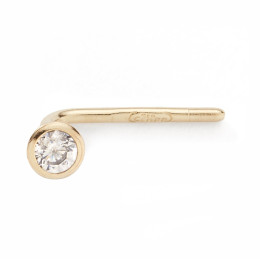 Piercing de nez or jaune 375/1000, oxyde de zirconium by Stauffer