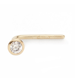 Piercing de nez or jaune 375/1000, oxyde de zirconium by Stauffer