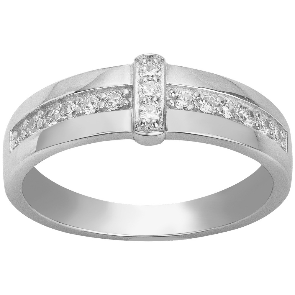 Bague argent 925/1000, 15 oxydes de zirconium by Stauffer Ref. 70100855